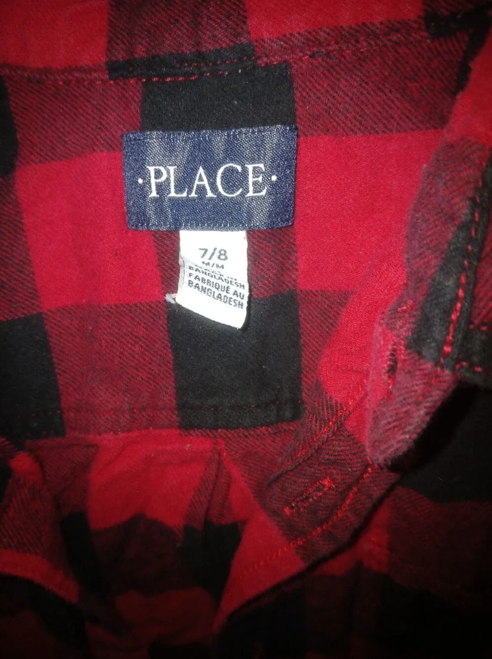 Place Red & Black Plaid Button-Down Shirt for Kids